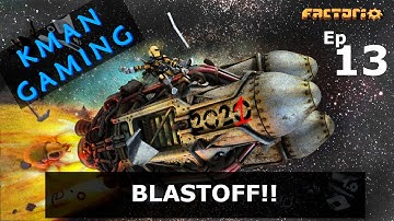 Factorio lets play: Starter to Megabase! - LAUNCHING THE ROCKET! - Ep13