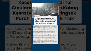Kronologi Laka Maut yang Tewaskan Kabag Kesra Bekasi di Tol Cipularang, Mobil Ringsek Tabrak Truk