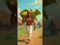 Funny & Cute Village Story | Short Hindi Animation #shorts