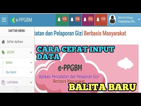 Cara Entry Data E-PPGBM || Entry Balita Baru