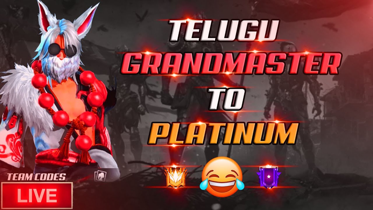 Free Fire Live In Telugu | FF live in Telugu | Cs Rank push In Telugu ...