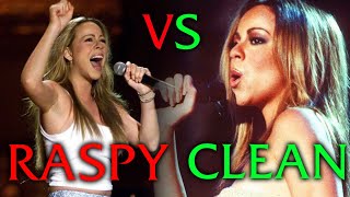 Mariah Carey - Raspy VS Clean Vocals