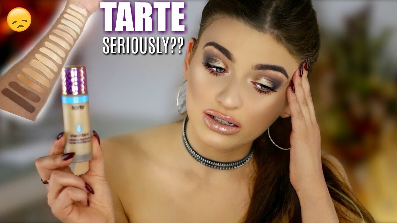 TARTE SHAPE TAPE FOUNDATION HONEST AF REVIEW - YouTube