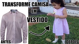 vestido feito com camisa