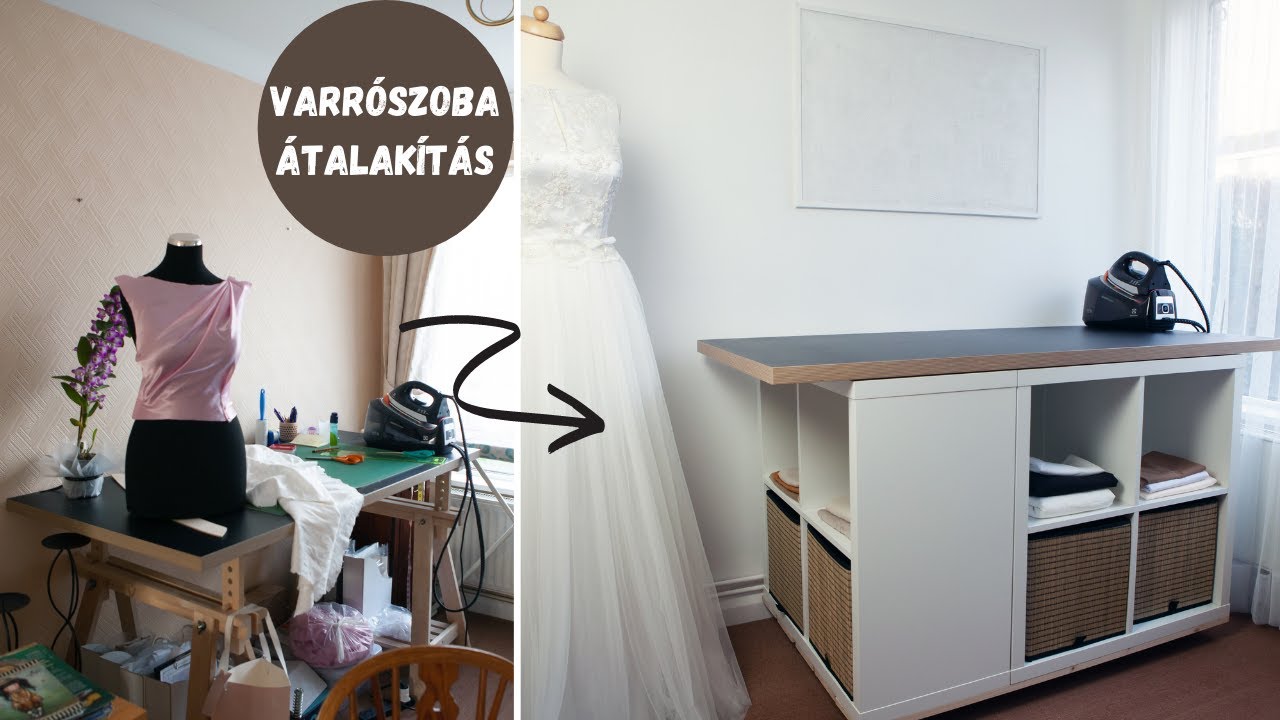 Varrószoba átalakítás IKEA HACK - DIY SZABÁSZASZTAL