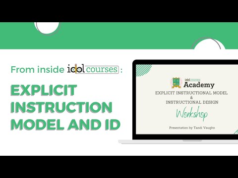 Explicit instruction Model and Instructional Design