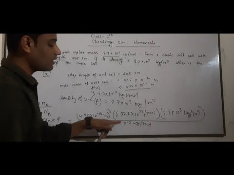 Solid State |12th Chemistry chapter 1 numericals solution | Ncert Solution in English