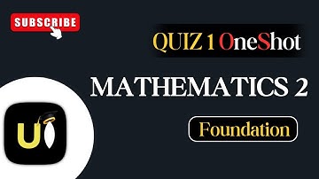 Complete MATHEMATICS 2 in One Shot for QUIZ 1  | IIT Madras BS Degree | Fastrack Revision Series
