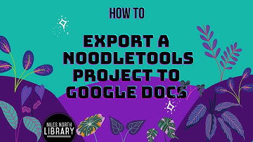AVID NoodleTools  Exporting to Google Docs