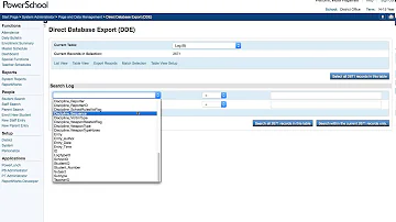 PowerSchool Exportation Directe De Base De Données PowerSchool Exportation Directe De Base De Données