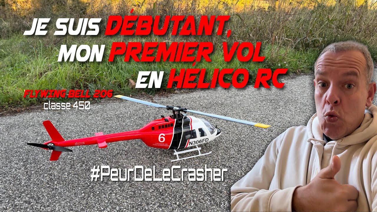 Hélico RC pour débutants : mon premier vol… vais-je le CRASHER ? 😱🚁