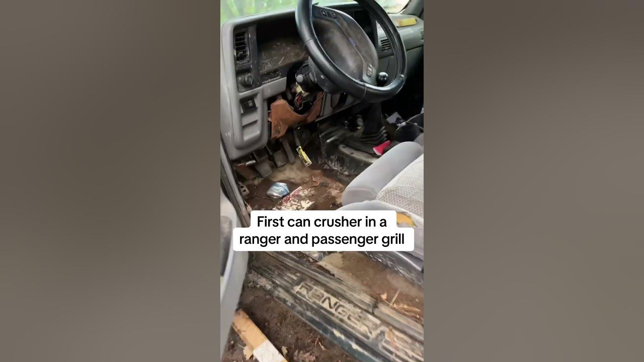 First ford ranger with built in can crusher and dispenser into the box #fordranger