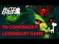 LEGENDARY GAME!! Dota Auto Chess THE 1% COMEBACK DREAM???