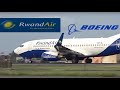 Rwandair Boeing 737 Taxi & Take off from Libreville Airport to Kigali Airport