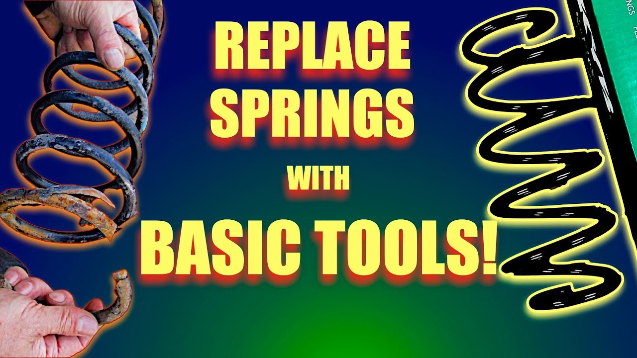 Rear coil spring replacement on Toyota RAV4 at home with basic tools ...