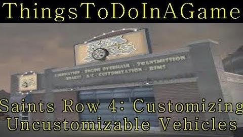 TTDI Saints Row 4: Customizing Non-Cutomizable Vehicles