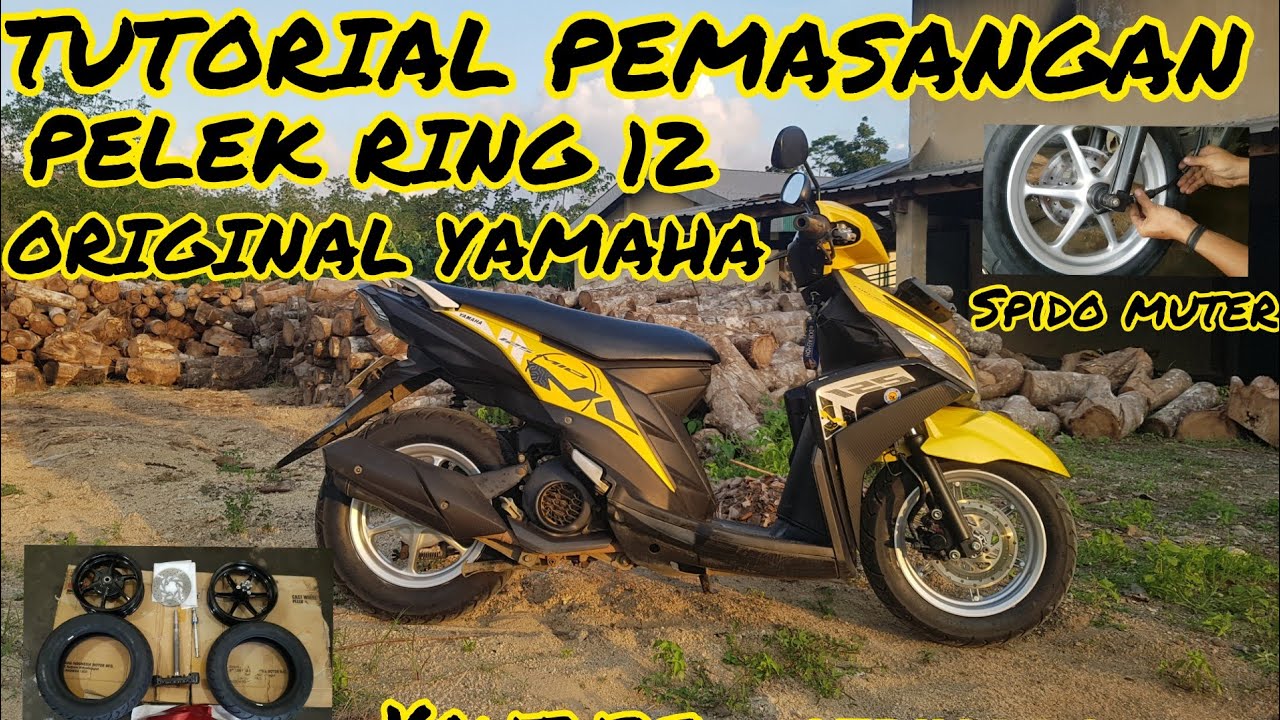 Tutorial Pemasangan Pelek Ring 12 Freego Pasang Di Mio M3 || Speedometer Fungsi
