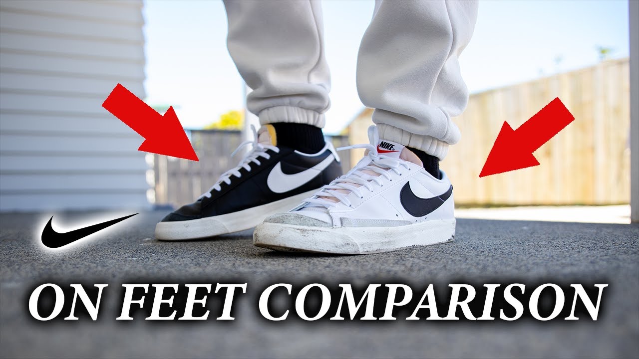 Nike Blazer 77 Vintage Low On Feet Comparison Youtube