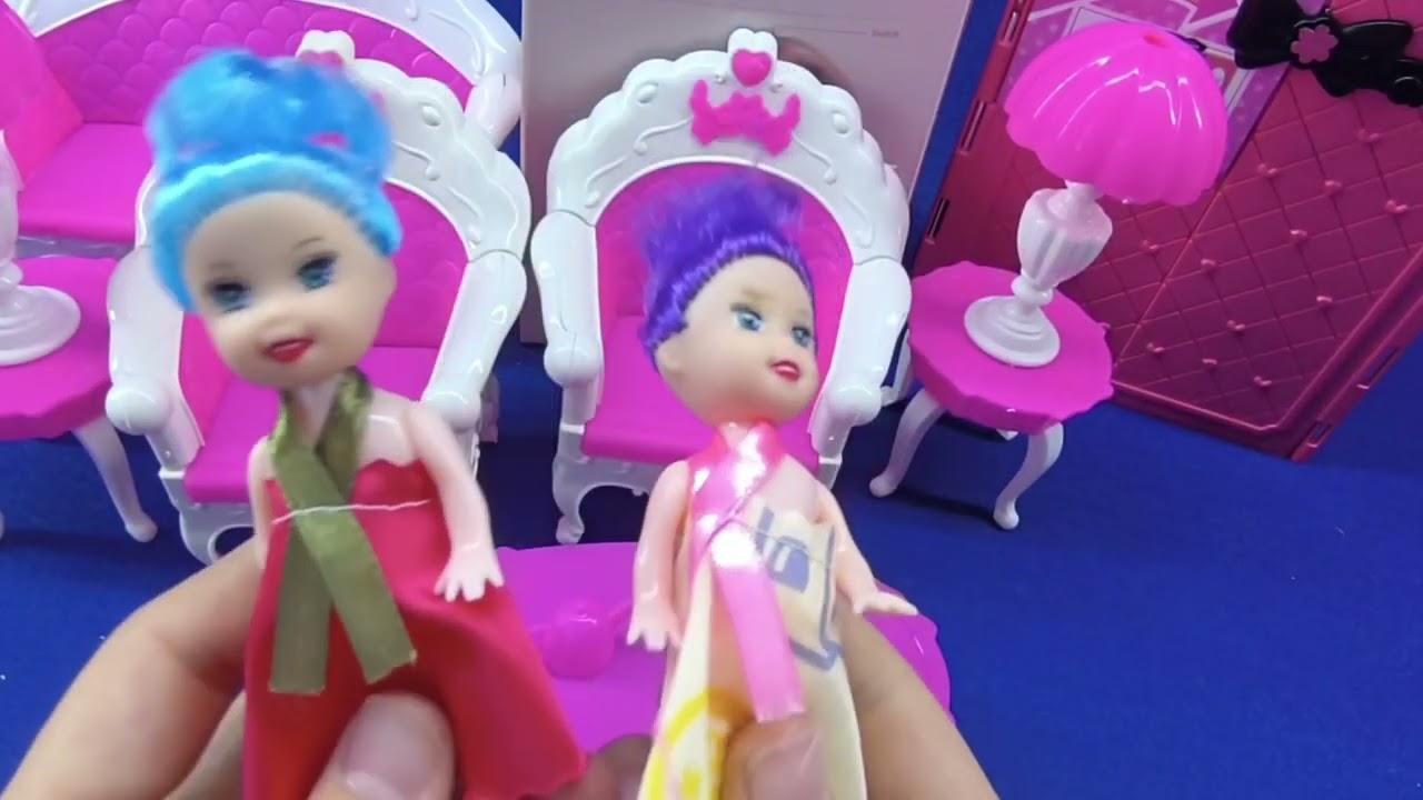 10 Minutes Satisfying with Unboxing Barbie Princess Wardrobe TV Bed