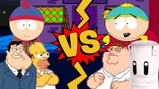 M.u.g.e.n Battles Stan Marshstan Smithhomer Simpson Vs Eric Cartmanpeter Griffinsandbag