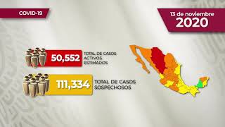 REPORTE DIARIO DE COVID-19 * 13 DE NOVIEMBRE