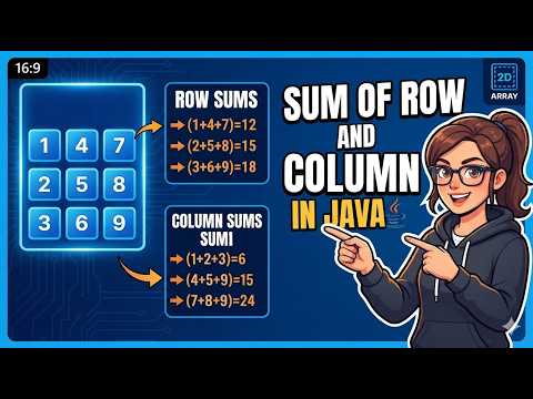 Matrix Row and Column Sum in Java  2D Array Basics