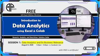 Introduction to Data Analytics using Excel and Colab (Session 1: Demo 1)