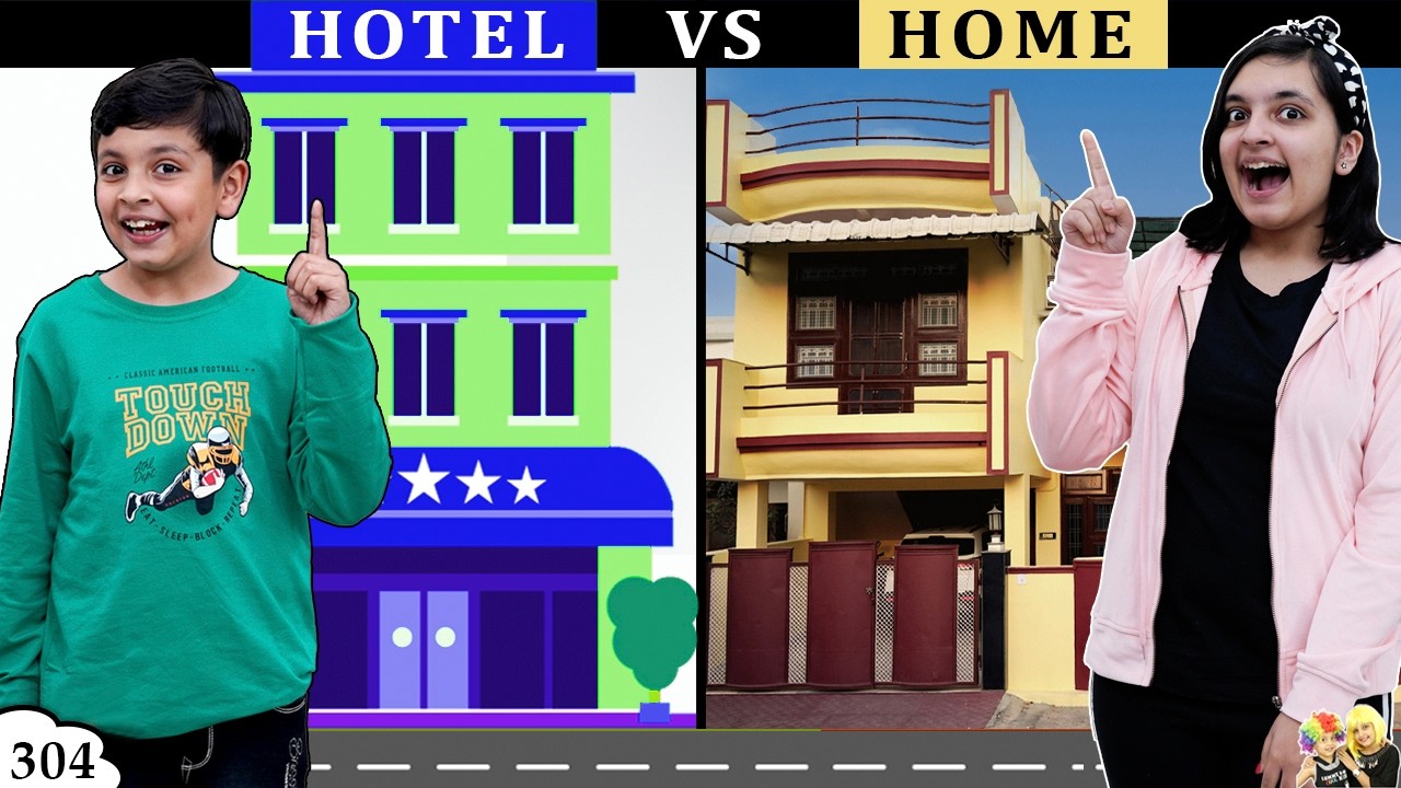 HOTEL v/s HOME | Types of Kids at Hotel Funny video | Aayu and Pihu Show
