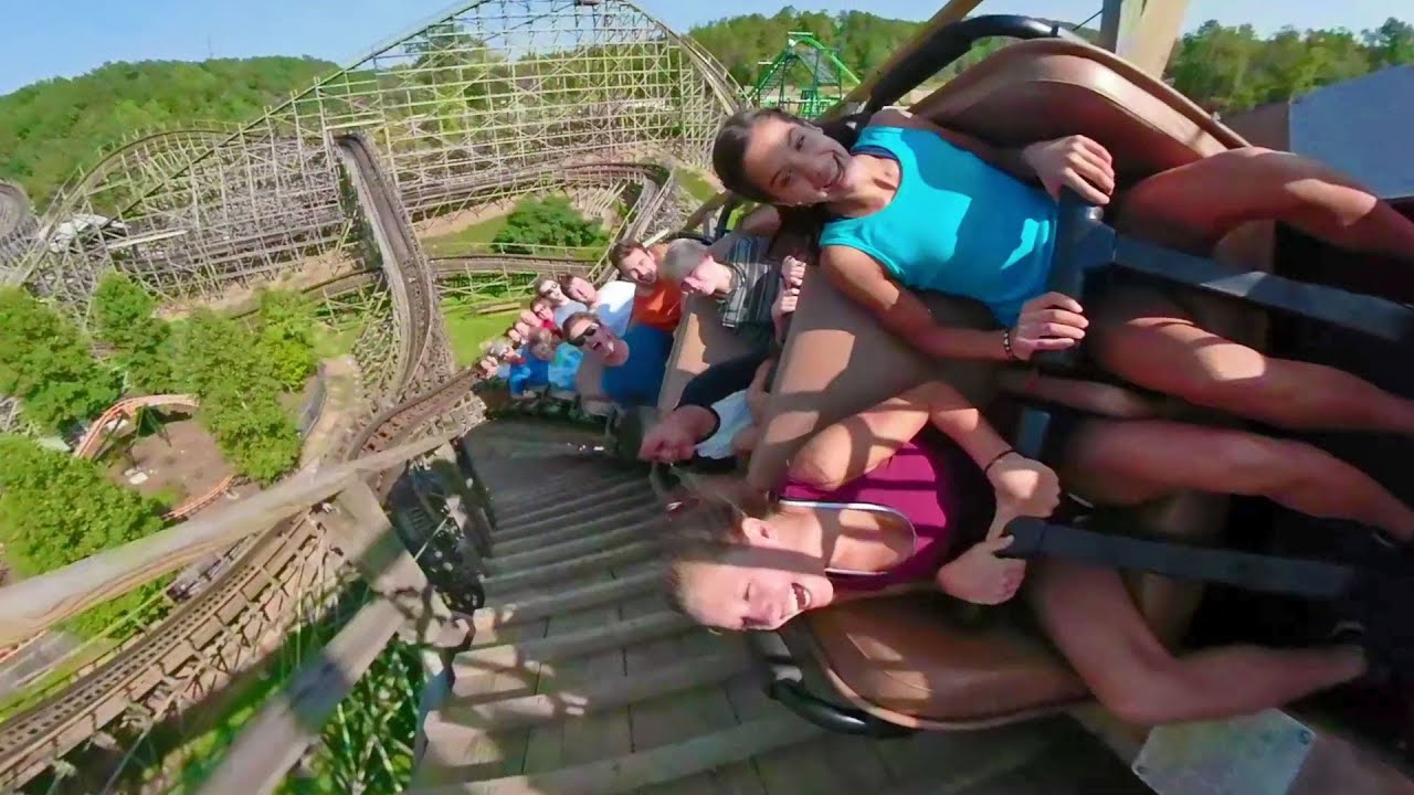 Thunderhead horizon leveled front seat on-ride reverse ridercam HD POV Dollywood