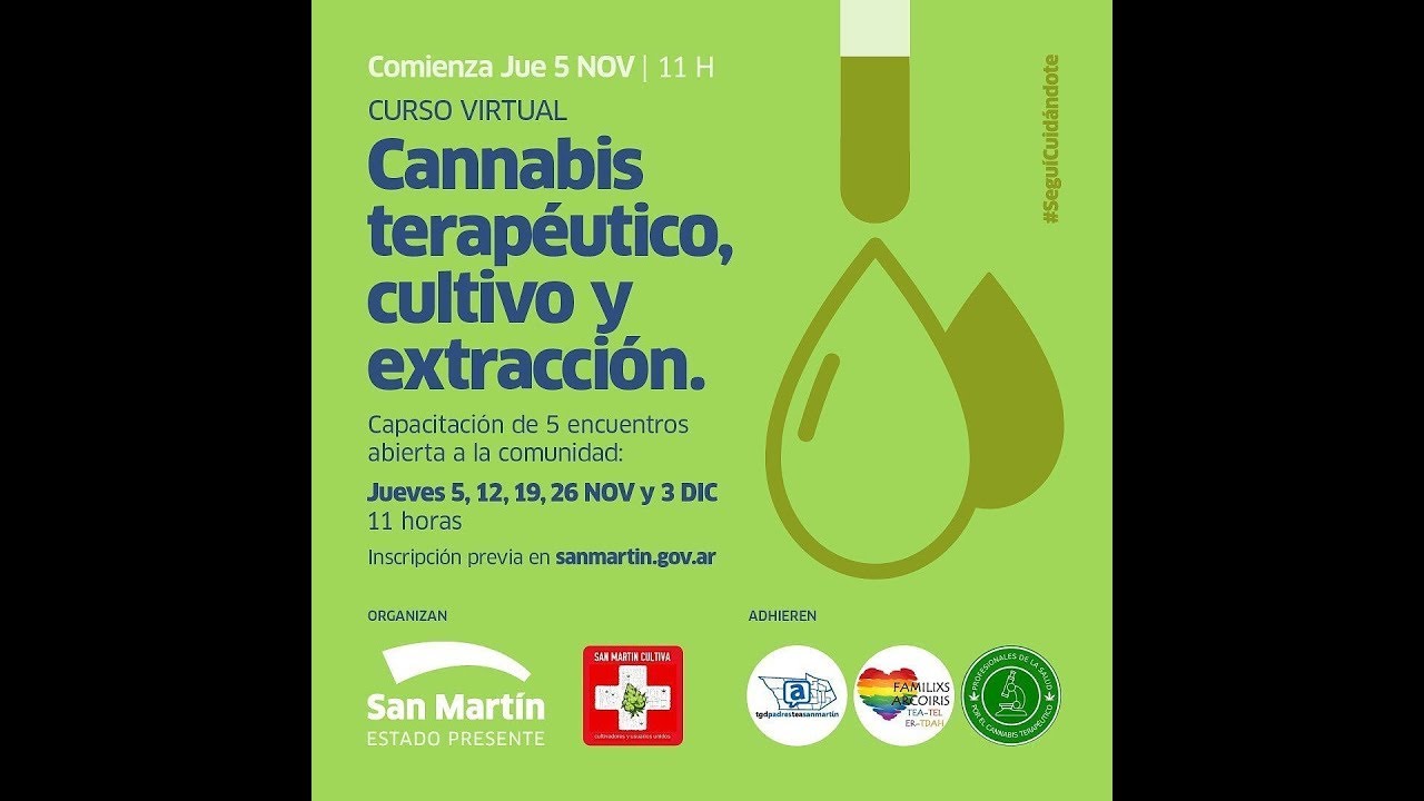 1er Jornada con filminas - Curso Cannabis Terapéutico, cultivo y extracción -