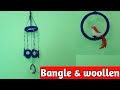 Wall hanging using old bangles and woollen