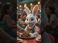 Bibi Just Wanted a Quiet Meal…Then THIS Happened🥘🥟  #shorts  #3danimation  #cutebunny