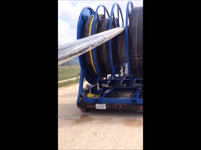 Layflat Hose Reel Trailer in ACTION 