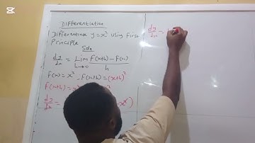 First Principles of Differentiation Made Easy | y=x²