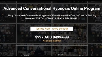 Advanced Conversational Hypnosis Online Program (First 2 Hours Intro)