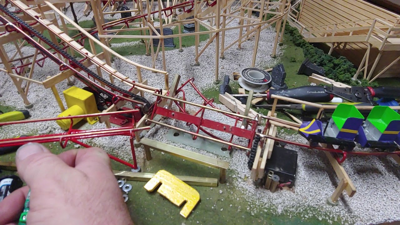 Working Model Coaster transfer track wooden coaster. YouTube