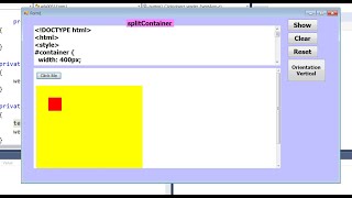 0053   Split Container  سي شارب   c sharp    و مثال رائع عن تنفيذ اكواد   html  و جافاسكريبت   بها