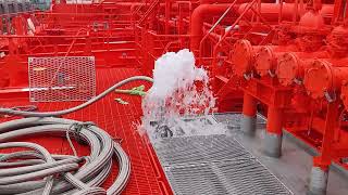 Emergency FRAMO pump in operation.