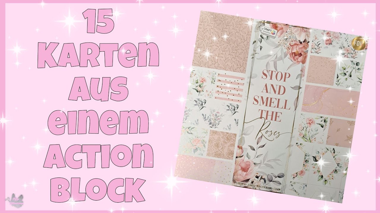 💕 15 Karten aus einem Action Block 💕 Stop and smell the Roses