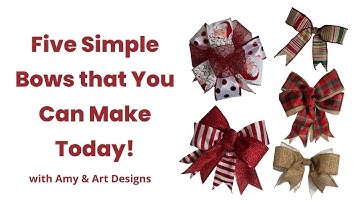 How to Make an Easy Bow with Wired Ribbon | Bow Making for Gifts | No-Tie Christmas Bows with Ribbon