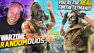 MY RANDOM DUO DIDN'T BELIEVE I WAS TIMTHETATMAN.. CALL OF DUTY WARZONE