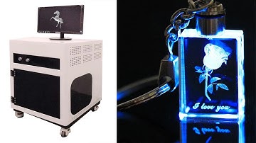 2D 3D Crystal keychain glass inner laser engraving machine engraver