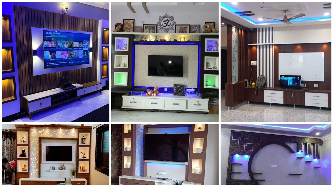 Tv Rack Pvc Cladding Design Latest Modular PVC TV Unit Design For Living Room - YouTube