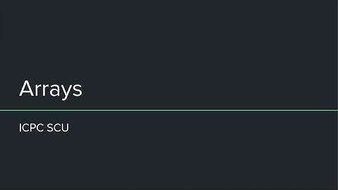 Arrays