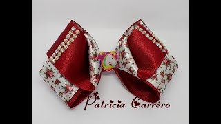 Laço de fita floral – Floral Satin Ribbon Bow Diy