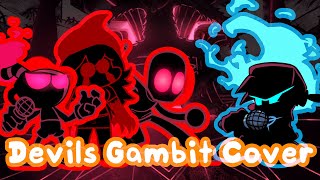Nightmare Cuphead, Sky, and Eteled V.S. Nightmare BF sings Devils Gambit | COVER