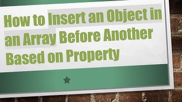 How to Insert an Object in an Array Before Another Based on Property