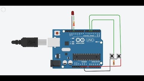 Подключение светодиода и кнопок к Arduino.TinkerCad