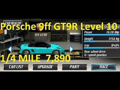 Drag Racing Porsche 9ff GT9-R Level 10 Tune 7,890 1/4 Mile