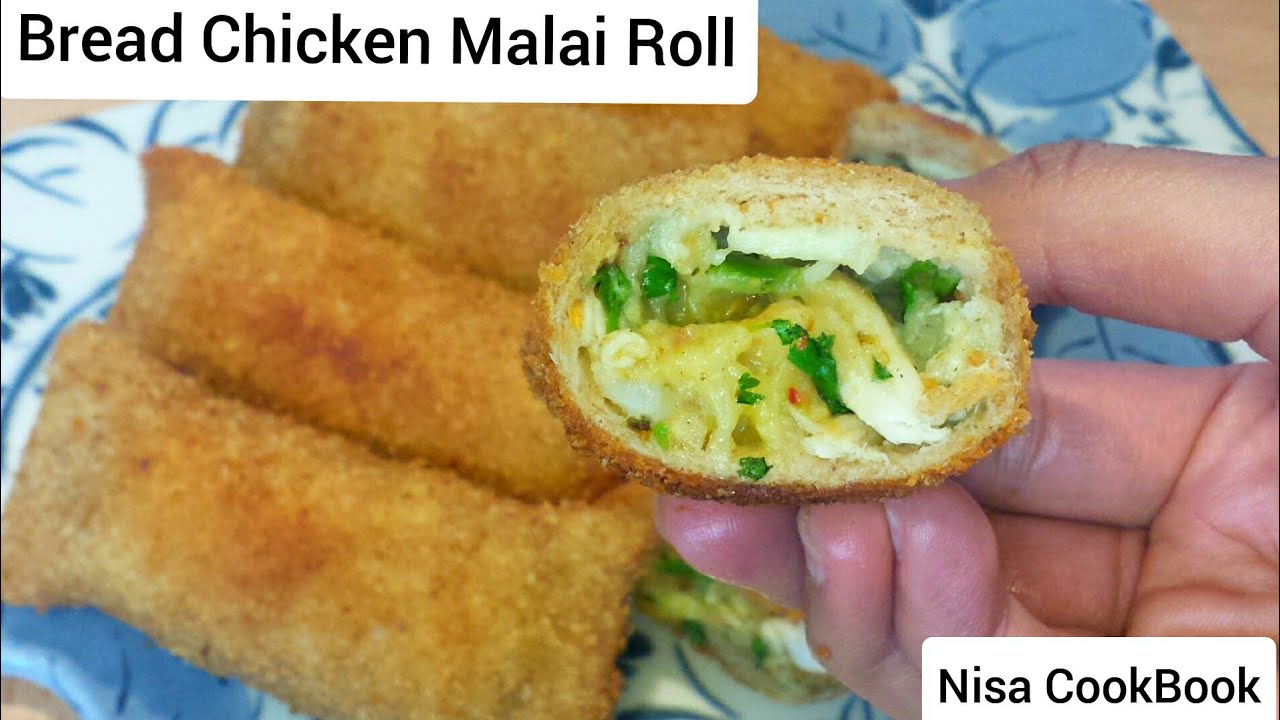 Very Easy & New ! Chicken Bread Malai Roll Recipe || Chicken rolls ...